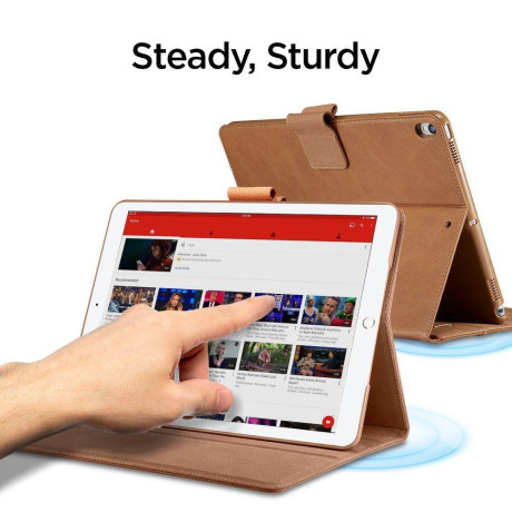 Чехол Spigen Stand Folio на iPad Air 3 2019 - коричневый