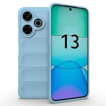 Силиконовый чехол Magic Flannel для Xiaomi Redmi 13 4G Global - голубой