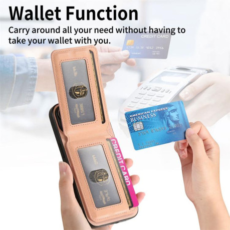 Чохол Twill Fabric Leather Vertical Flip RFID для OPPO Reno13 Pro Global - рожевий