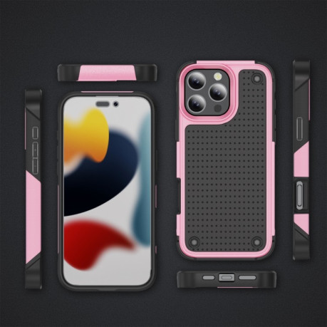 Чохол протиударний PC + TPU Shockproof Protective для iPhone 16 Pro - Pink+Black