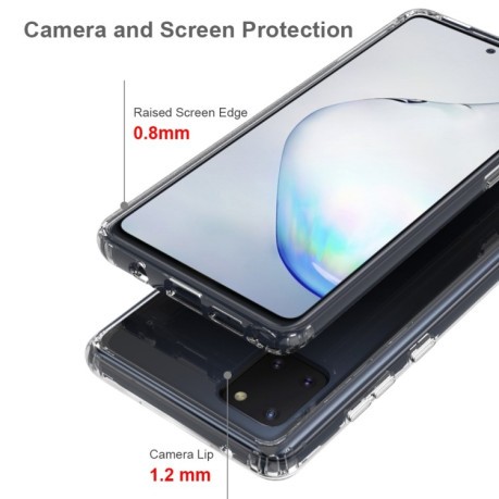 Акриловый противоударный чехол HMC на Samsung Galaxy Note 10 Lite - черный
