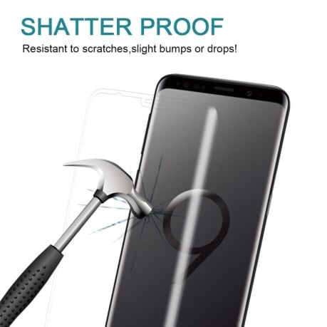 Защитное 3D  стекло на Samsung Galaxy S9 /G960 9H Surface Hardnesse Anti-scratch Full Screen HD  прозрачное