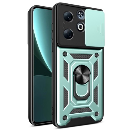 Противоударный чехол Sliding Camshield для Infinix Smart 8 Plus / 8 Pro - зеленый
