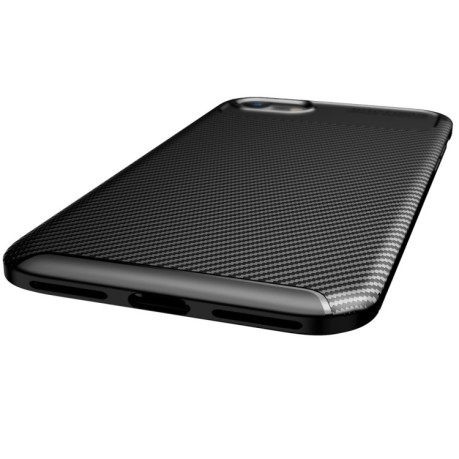 Ударозащитный чехол HMC Carbon Fiber Texture на iPhone SE 3/2 2022/2020/7/8- коричневый