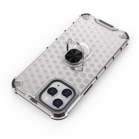 Протиударний чохол Honeycomb Ring Holder на iPhone 12 Mini - червоний