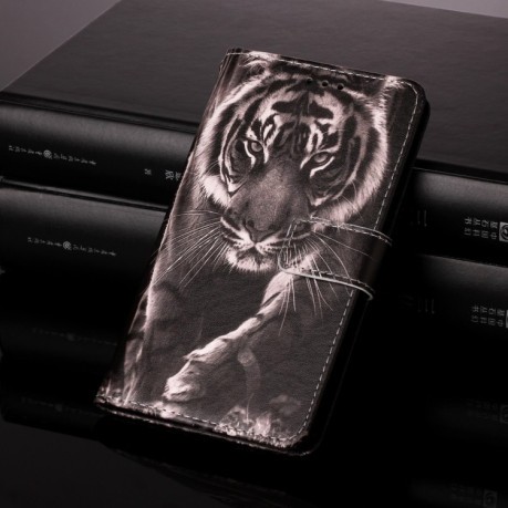 Чохол-книжка Pattern Plain Weave для Samsung Galaxy A13 4G - Black White Tiger