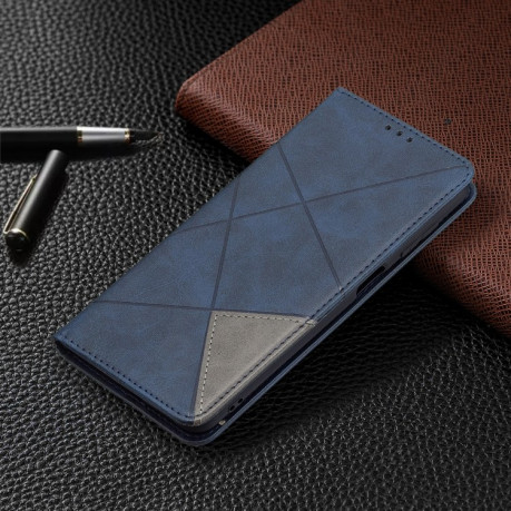 Чехол-книжка Rhombus Texture для Samsung Galaxy M32/A22 4G - синий