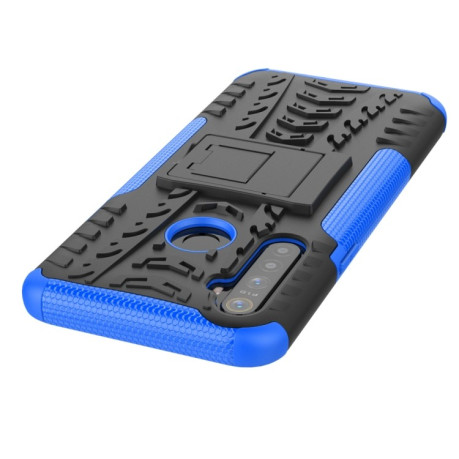 Противоударный чехол Tire Texture на Realme C3/Realme 5/6i/5i - синий