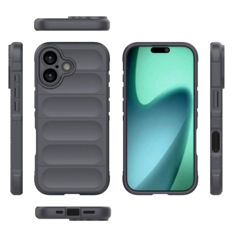Силиконовый чехол Magic Flannel для iPhone 17 - темно-серый