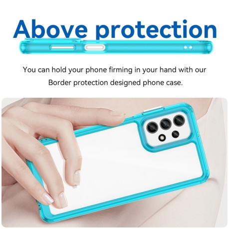 Противоударный чехол Colorful Acrylic Series для Samsung Galaxy M13  - синий
