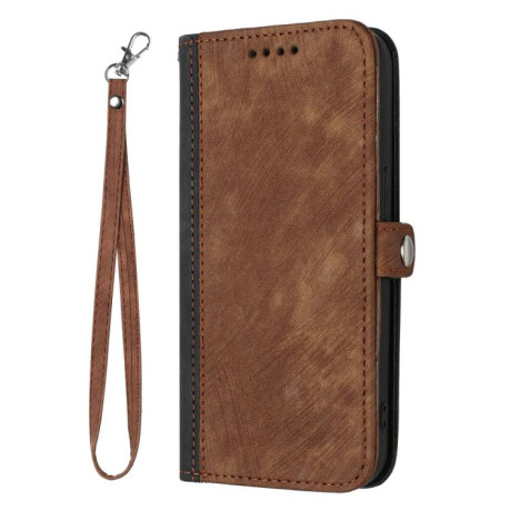 Чохол-книжка Buckle Double Fold Hand Strap Leather на Samsung Galaxy F16 5G / M16 5G - коричневий