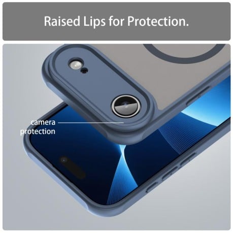 Чехол Fan Dun Series гибрид Frosted с Magsafe на iPhone Air - синий