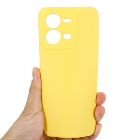 Силіконовий чохол Solid Color Liquid Silicone на Vivo V25 5G/V25E 5G/X80 Lite 5G - жовтий