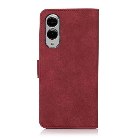 Чехол-книжка KHAZNEH Matte Texture для Samsung Galaxy S25 Edge 5G - красный