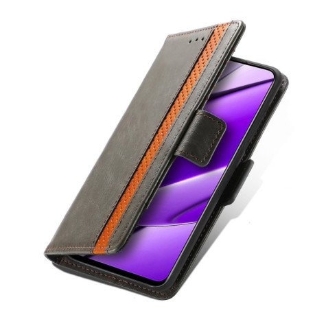 Чехол-книжка CaseNeo Splicing Dual Magnetic Buckle Leather для Realme 11 4G Global - серый