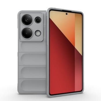 Силиконовый чехол Magic Flannel для Xiaomi Redmi Note 13 Pro 4G / POCO M6 Pro 4G   - серый