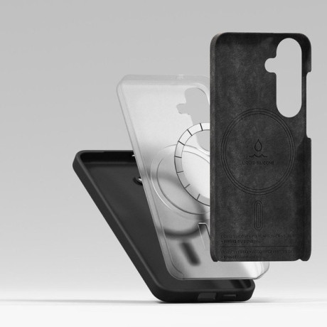 Оригінальний чохол Ringke Silicone MagSafe для Samsung Galaxy S25+ - Black
