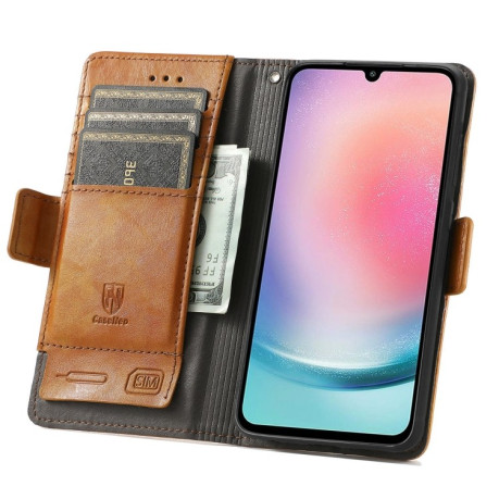 Чехол-книжка Dual-side Magnetic Buckle для Samsung Galaxy A35 - хаки