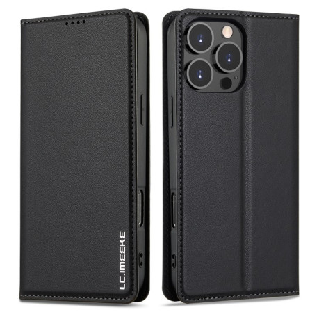 Чехол-книжка LC.IMEEKE LC-001 Series для iPhone 16 Pro - черный