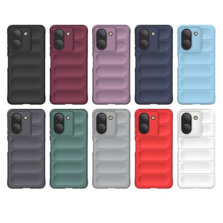 Силиконовый чехол Magic Flannel для Vivo Y36 4G - черный