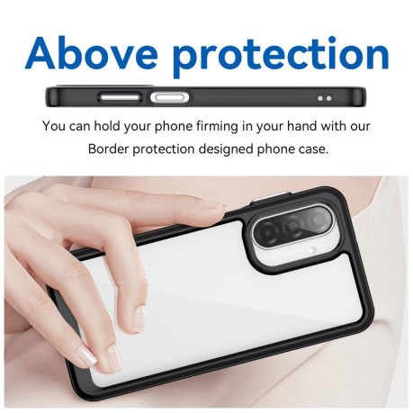 Противоударный чехол Colorful Acrylic Series для Samsung Galaxy A17 5G - черный