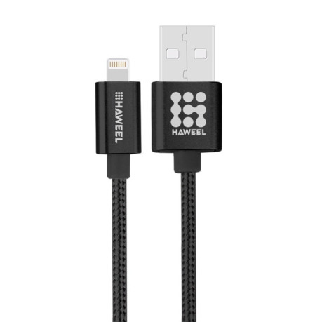 Міщний кабель Заряджання Haweel 1m Woven Style Lightning USB для iPhone/iPad