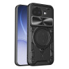 Чохол зі шторкою камери, CD-фактурою та підставкою на Google Pixel 10a/9a— чорний