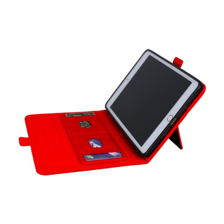 Шкіряний чохол-книжка Horizontal Flip Double Holder на iPad Mini 5 (2019) - червоний