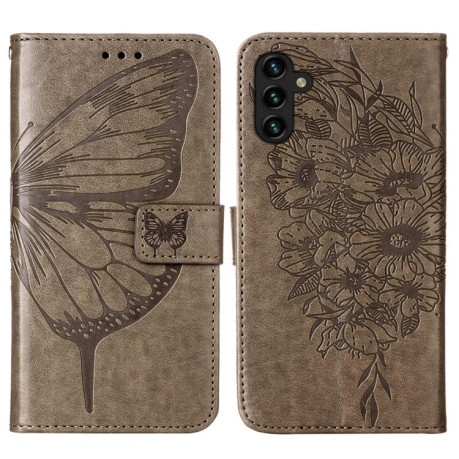 Чохол-книжка Embossed Butterfly для Samsung Galaxy A04s/A13 5G - сірий