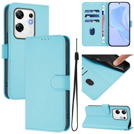 Чехол-книжка Skin Feel Solid Color Leather для Infinix Zero 30 4G - голубой