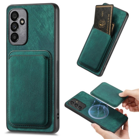 Противоударный чехол Magnetic Wallet Card для Samsung Galaxy A35 5G - зеленый
