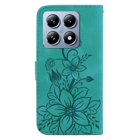 Чохол-книжка Lily Embossed Leather для Xiaomi 14T - зелений