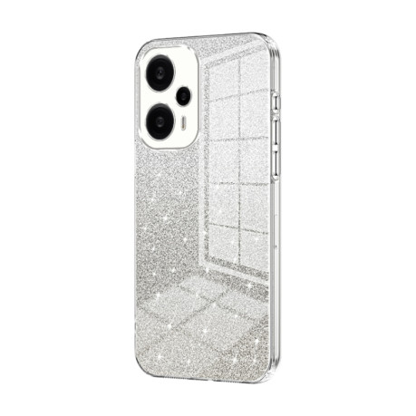 Ударозащитный чехол Gradient Glitter Powder Electroplated на Xiaomi Redmi Note 12 Turbo/Poco F5 - прозрачный