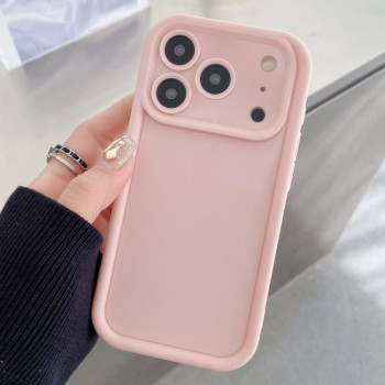 Чехол силиконовый Shockproof Frame Frosted Precise Hole на iPhone 17 Pro Max - розовый