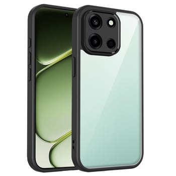 Матовый противоударный чехол Escase с мягким покрытием на OnePlus Nord 6 5G — чёрный