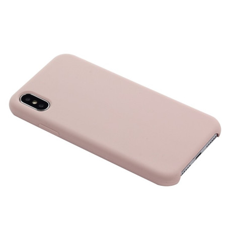 Противоударный чехол Liquid Silicone для iPhone XR - розовый