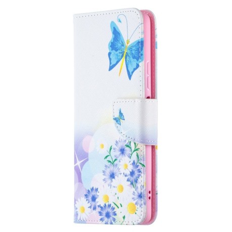 Чехол-книжка Colored Drawing Series на Xiaomi Redmi Note 10 Pro / Note 10 Pro Max - Butterfly Love