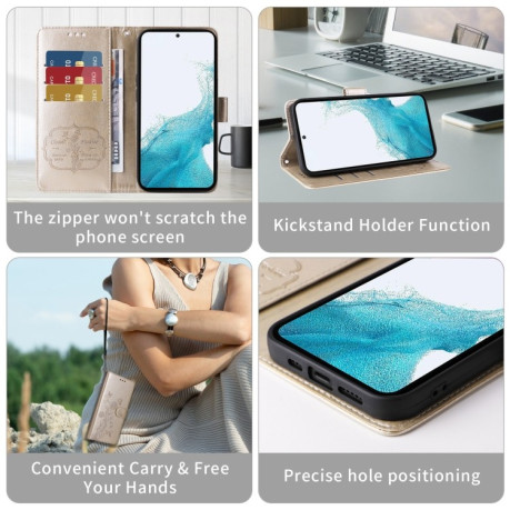 Чохол-книжка Embossed Butterfly для Samsung Galaxy A16 5G - золотий