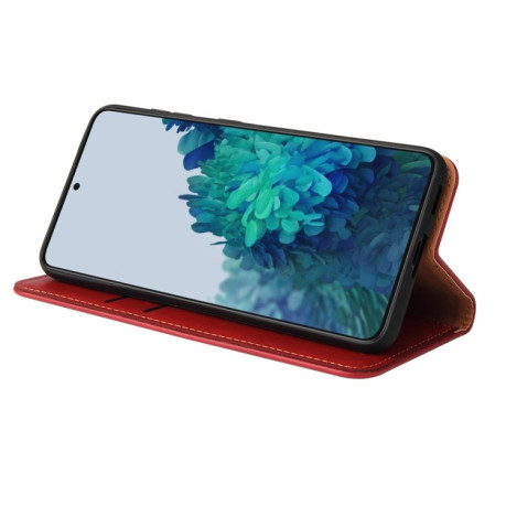 Шкіряний чохол-книжка Fierre Shann Genuine leather Samsung Galaxy S21Plus - червоний
