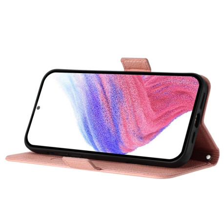 Чехол-книжка Embossed Rose RFID Anti-theft Leather для Realme GT 7 Pro 5G - розовый