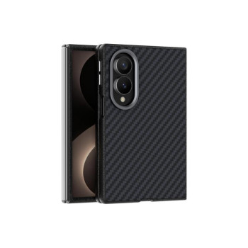 Карбоновий чохол ABEEL C Carbon Fiber Series фактура 6D Micro Relief з MagSafe на Samsung Galaxy Fold8 5G — чорний