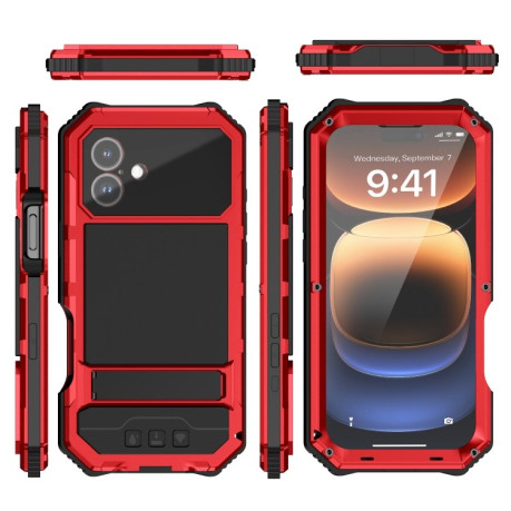 Протиударний чохол R-JUST Life Waterproof для iPhone 16 Plus - червоний