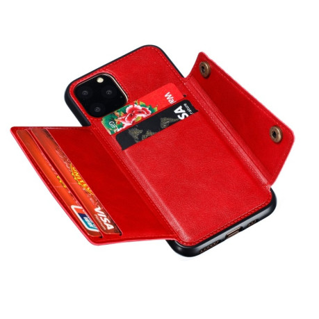 Противоударный чехол Magnetic with Card Slots на iPhone 12/12 Pro - красный
