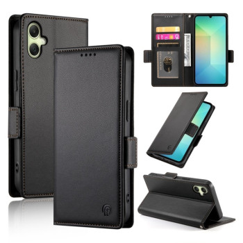 Чехол-книжка Side Buckle Magnetic Frosted Leather для Samsung Galaxy A06 4G - черный