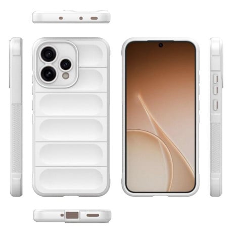 Силіконовий чохол Magic Flannel для OPPO Reno15 5G Global / Reno 15c 5G — білий