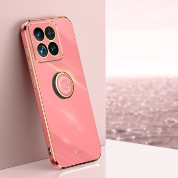 Чехол XINLI Straight Edge с держаталем-подставкой на Xiaomi 14 - красный