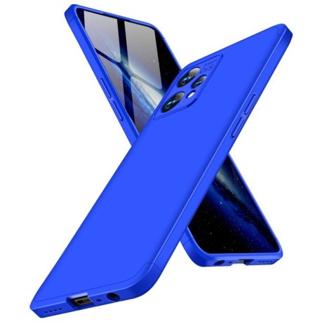 Противоударный чехол GKK Three Stage Splicing на Realme 9 Pro Plus/ Realme 9 4G - синий