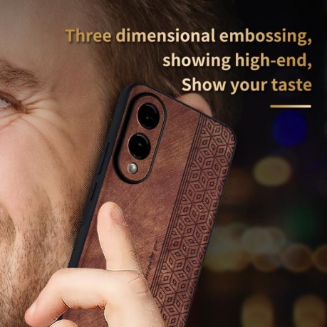 Протиударний чохол AZNS 3D Skin Feel для Samsung Galaxy S25 Edge 5G - коричневий
