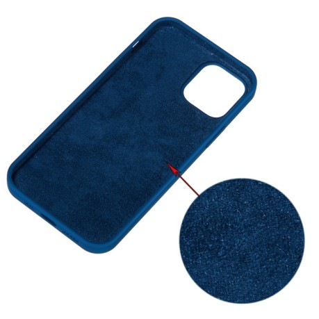Силиконовый чехол Solid Color Liquid на iPhone 14 - синий