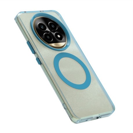 Противоударный чехол Candy Magsafe PC Hybrid TPU для Realme 13 Pro+ 5G - синий